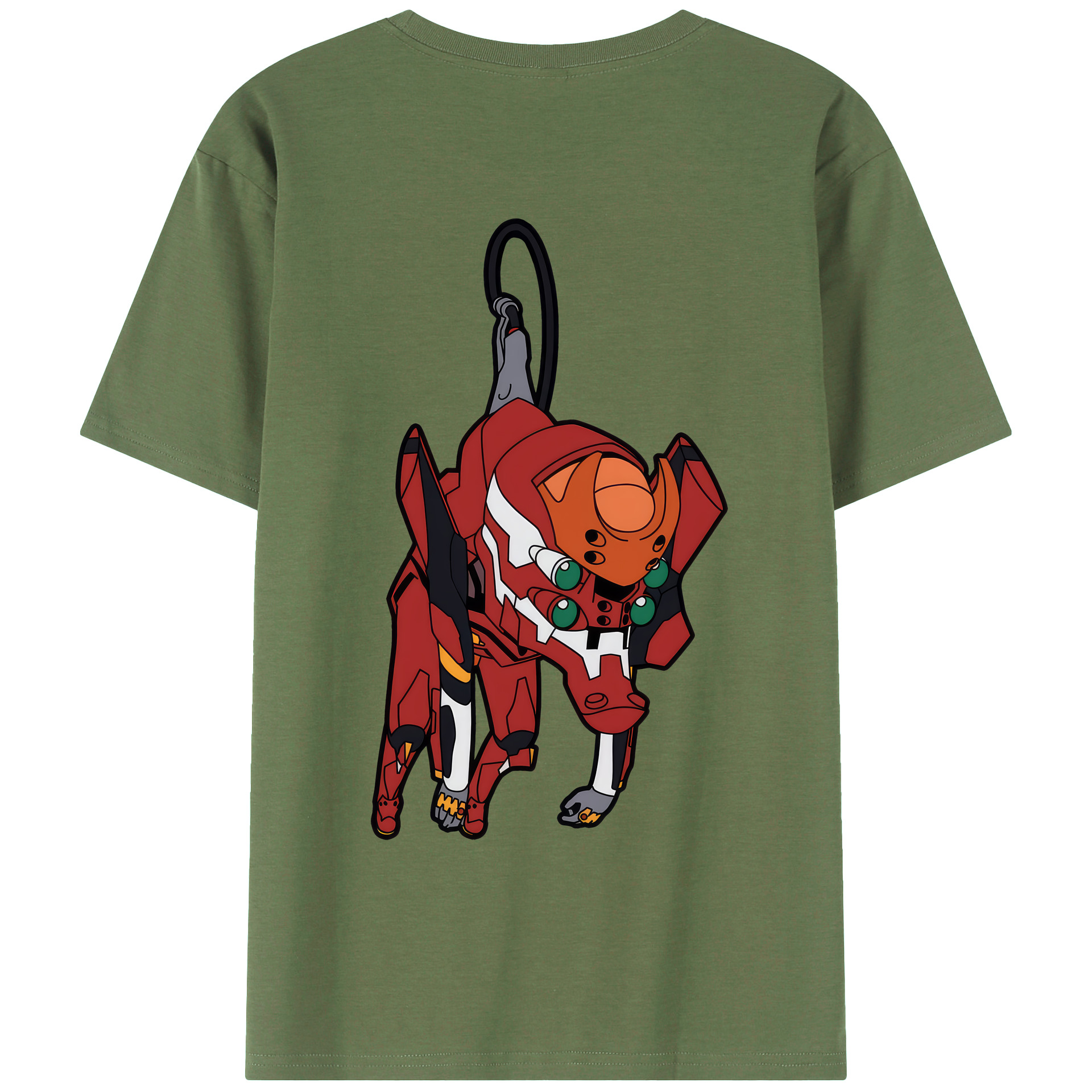 （画像用） EVA 新世紀エヴァンゲリオン 綿100％ メンズ半袖Tシャツ（バックプリント） 通気性